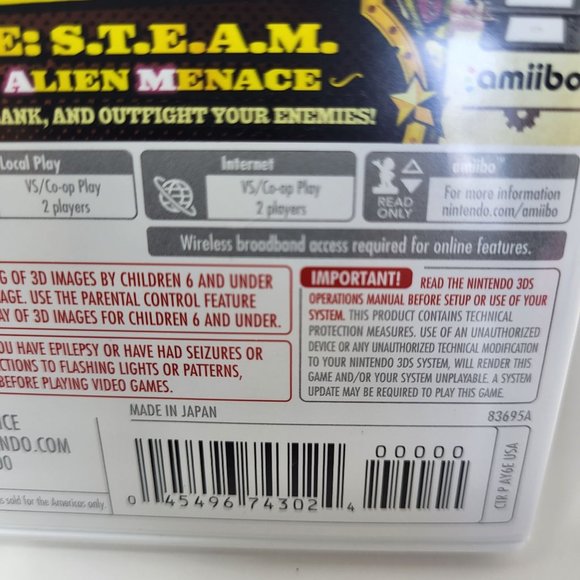 Code Name: S.T.E.A.M. Steam (Nintendo 3DS) Game w/Case - Picture 7 of 10